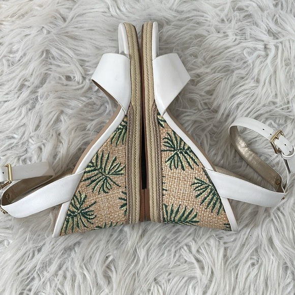 Kelly & Katie Wedge Sandal Devyn Style Tropical Palm Tree Women’s Size 8.5 - Picture 8 of 12